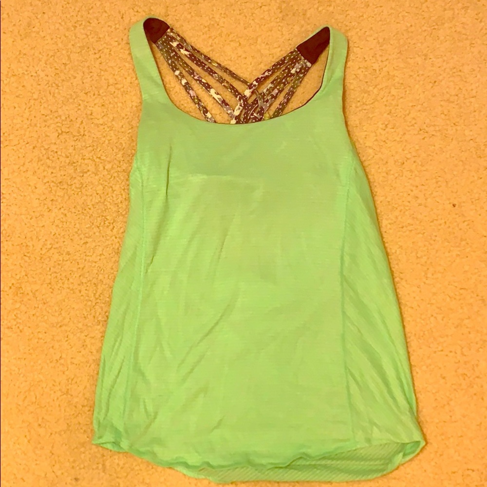 Lululemon Green Open back tank
